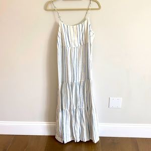 Madewell Blue White Striped Maxi Dress Size 10